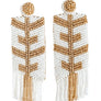 Birds of A Feather Column Fringe Earrings