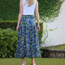 Blue Evergreen Floral Skirt