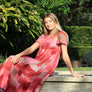 Crimson Organdy Dress