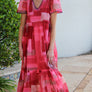 Crimson Organdy Dress