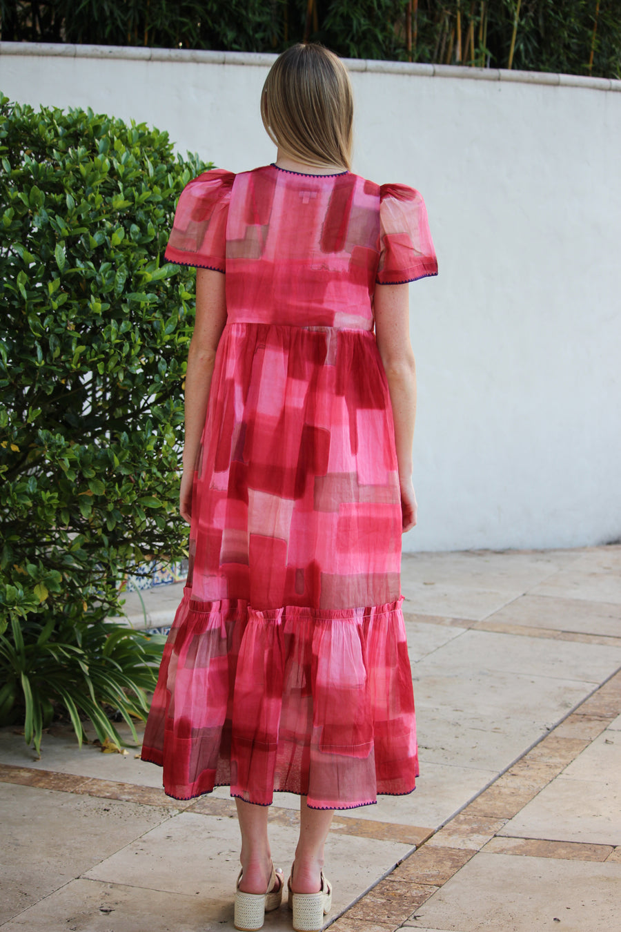 Crimson Organdy Dress