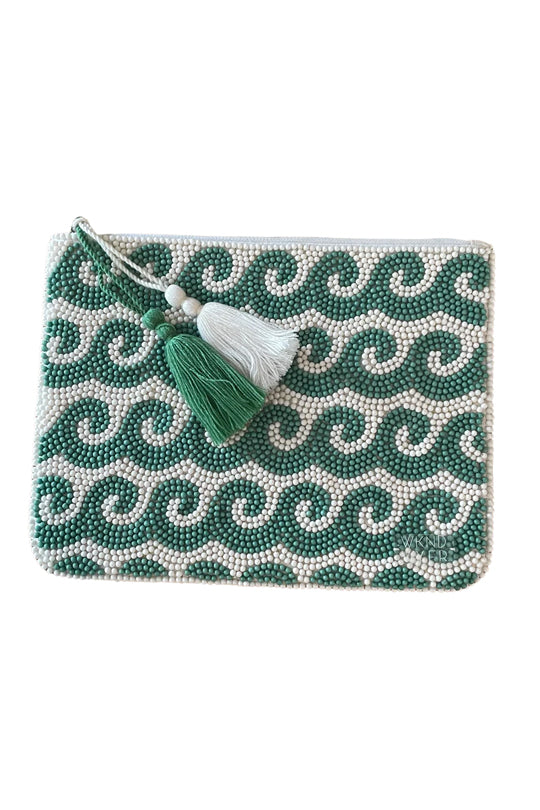 Wave on Wave Beaded Clutch