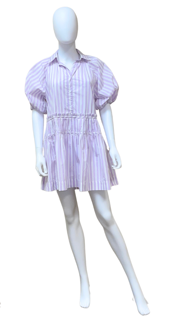 The Helen - Lavender Stripe Dress